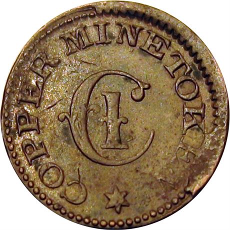 46  -  104/521 a R9 Raw EF+ Details Copper Mine Patriotic Civil War token