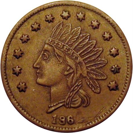 33  -   73/ 74 a R8 Raw EF Details Rare Die Patriotic Civil War token