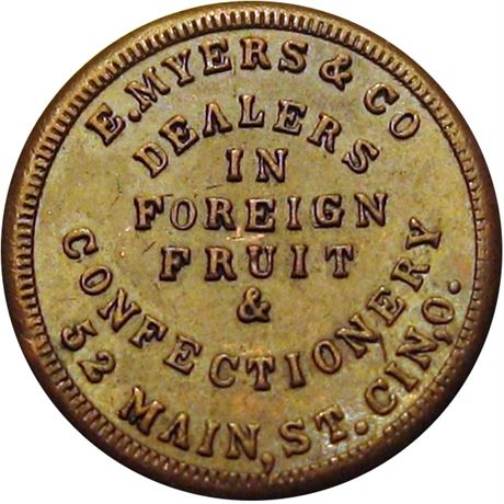 272  -  OH165EA-4a R5 Raw EF Cincinnati Ohio Civil War token