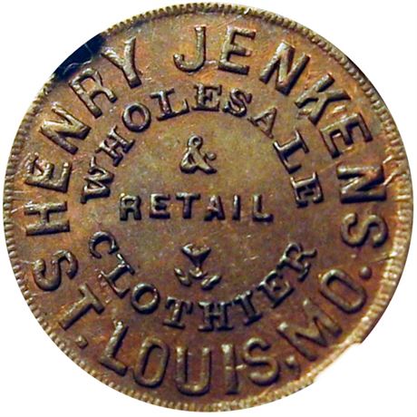 227  -  MO910C-1a R4 NGC MS64 BN St. Louis Missouri Civil War token
