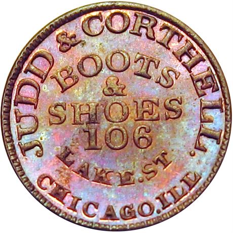 127  -  IL150AH-1a R6 Raw MS63 Chicago Illinois Civil War token