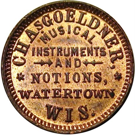 362  -  WI920H-2a R6 Raw MS63 Watertown Wisconsin Civil War token