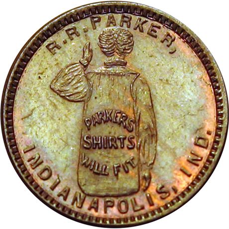150  -  IN460N-1a R5 Raw MS63 Indianapolis Indiana Civil War token