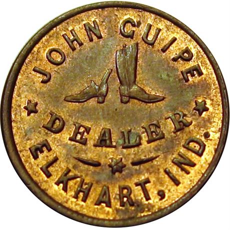 145  -  IN260D-2a R8 Raw MS64 Elkhart Indiana Civil War token