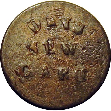 370  -  LU V-1g Unlisted Raw VF Details Day's Location Unknown Civil War token