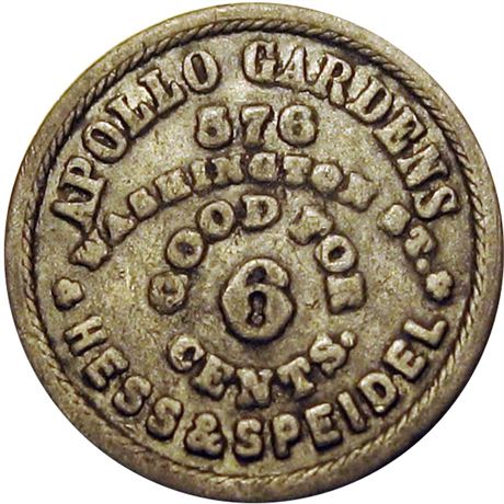 170  -  MA115Cc-2e R6 Raw FINE Details Boston Massachusetts Civil War token