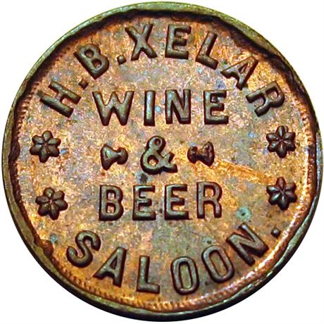 167  -  KY640C-4a R9 Raw MS63 Newport Kentucky Civil War token