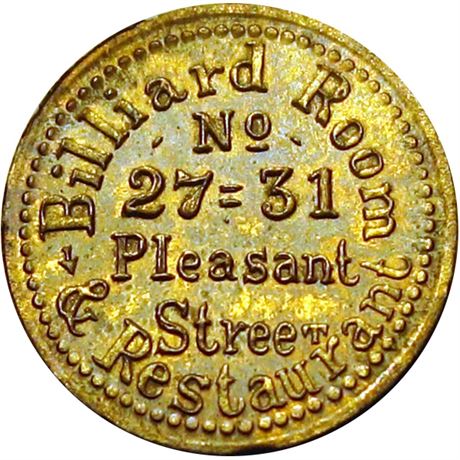 173  -  MA260A-2b R9 Raw MS63 Fall River Massachusetts Civil War token