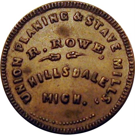 209  -  MI450N-1a R9 Raw AU Hillsdale Michigan Civil War token