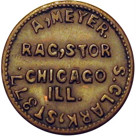 129  -  IL150AL-1a R6 Raw EF Chicago Illinois Civil War token