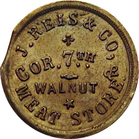 274  -  OH165ET-2a R6 Raw AU Cincinnati Ohio Civil War token