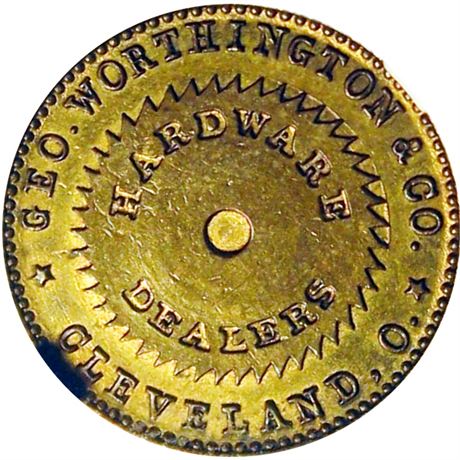 279  -  OH175S- 1b R6 NGC MS64 Cleveland Ohio Civil War token
