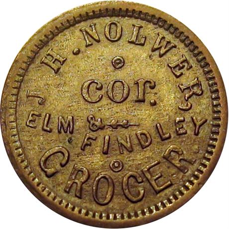 273  -  OH165ED-1a R6 Raw EF Cincinnati Ohio Civil War token