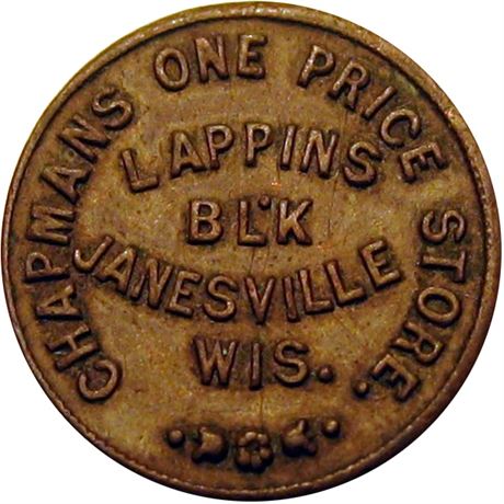 337  -  WI300C-1a R5 Raw EF+ Janesville Wisconsin Civil War token