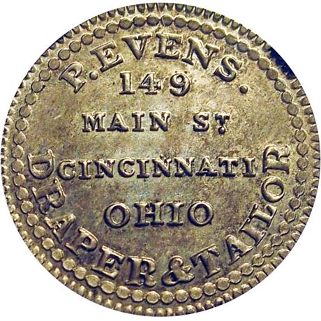 467  -  LOW 312 / HT-375 R6 NGC MS64 Cincinnati Ohio Hard Times token