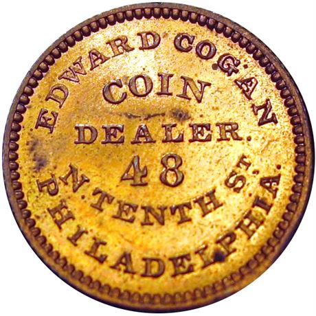 561  -  MILLER PA  90  Raw MS64 Philadelphia PA Merchant token Coin Dealer