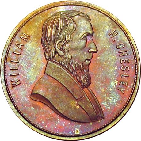 660  -  Sage's Numismatic Gallery No. 6a  Raw MS63  William H. Chesley