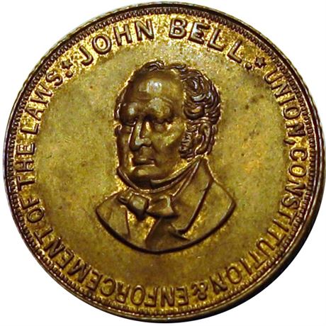 591  -  JBELL 1860-09 Br  Raw MS63 John Bell Political Campaign token
