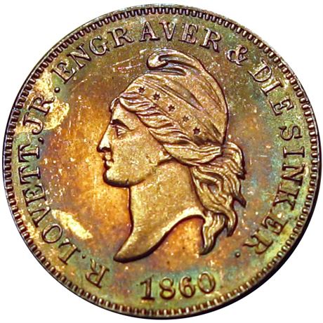 568  -  MILLER PA 356B  Raw MS63 Silver Philadelphia Pennsylvania Merchant token