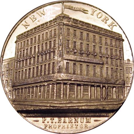 506  -  MILLER NY   59  Raw MS63  New York Merchant token P. T. Barnum