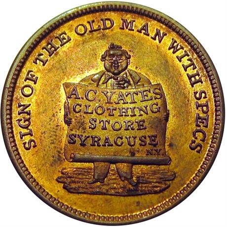 555  -  MILLER NY 1029  Raw MS64 Syracuse New York Merchant token