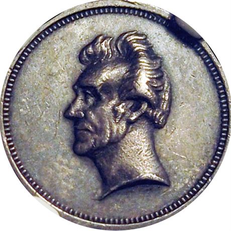 576  -  AJACK 1832-4 Silver  NGC MS62 Andrew Jackson Political Campaign token