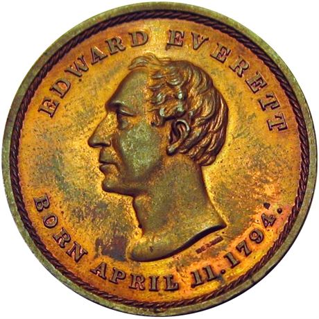 634  -  Merriam Edward Everett Medal  Raw MS62