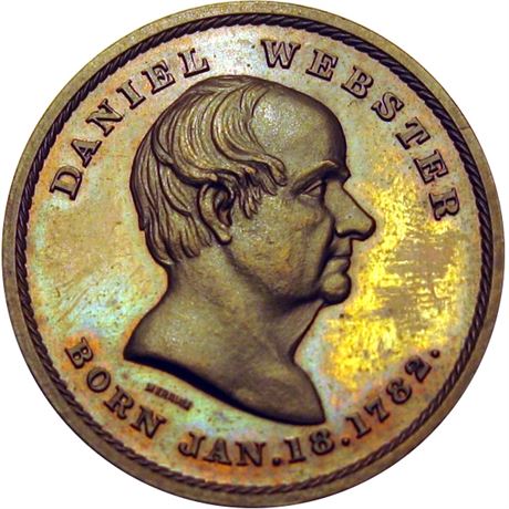 633  -  Merriam Daniel Webster Medal  Raw MS63