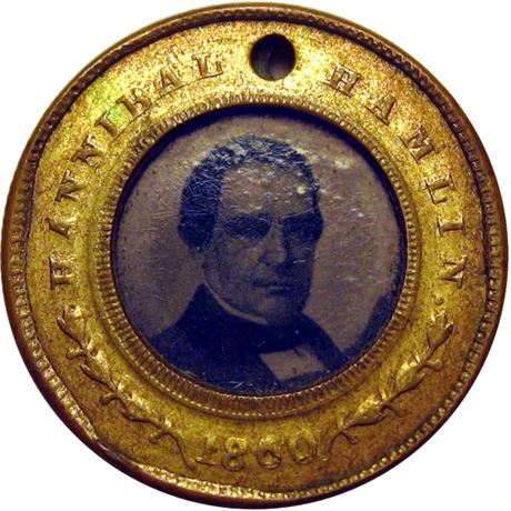 581  -  AL 1860-90 Ferro  Raw AU Abraham Lincoln Political Campaign token