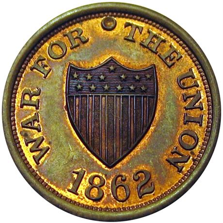 510  -  MILLER NY  228A  Raw MS64  New York Merchant token Very Rare Mule