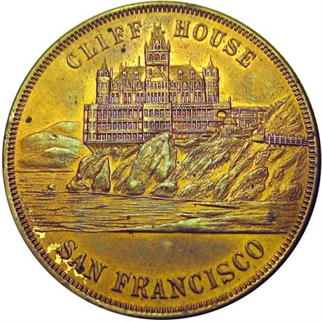 603  -  HK-343 R6 Raw AU+ 1906 San Francisco Earthquake So-Called Dollar