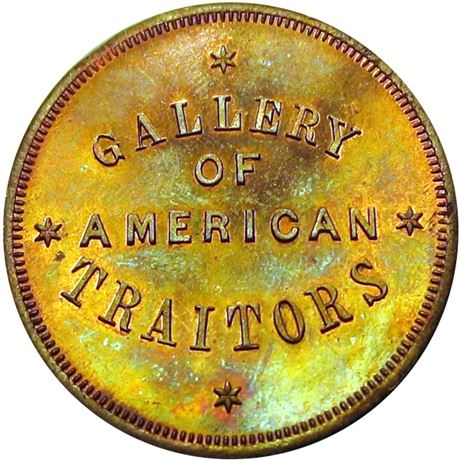 583  -  C 1861-5 Cu  Raw MS65 Anti-Confederate Political Campaign token