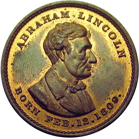 578  -  AL 1860-38 Cu  Raw MS63 Abraham Lincoln Political Campaign token