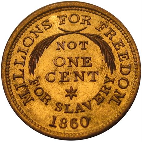 647  -  AL 1860-59 Br  Raw MS64 Abraham Lincoln Political Campaign token