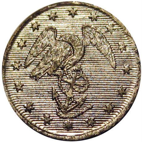 59  -  146/283 e R9 Raw MS61 Eagle and Anchor Patriotic Civil War token