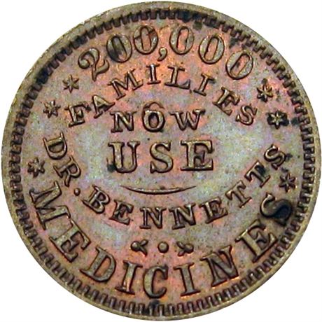 289  -  OH165 N- 7a R5 Raw AU+ Cincinnati Ohio Civil War token