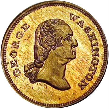 38  -  115/115A d R9 NGC MS63 George Washington Patriotic Civil War token