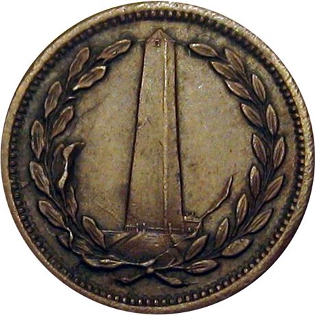 195  -  MA200A-2a R4 Raw AU Charlestown Massachusetts Civil War token
