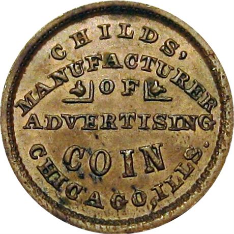 150  -  IL150 J-18a R5 Raw VF+ Chicago Illinois Civil War token