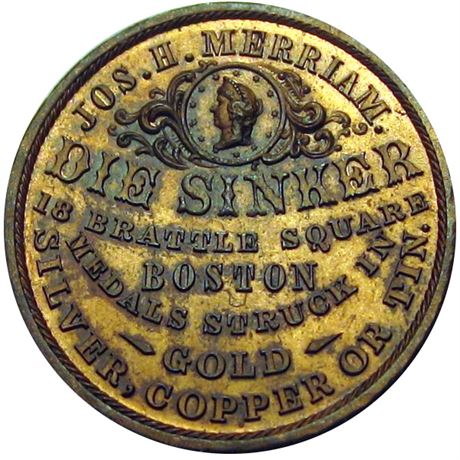 580  -  MILLER MA  68  Raw UNC Details Boston Massachusetts Merchant token