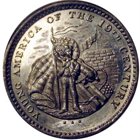 611  -  MILLER NY  820G  NGC MS61 Young America New York Merchant token