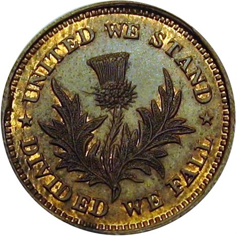 108  -  450/471 a R1 Raw MS63  Patriotic Civil War token