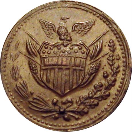 65  -  165/400 a R5 Raw AU+ Indiana Primitive Patriotic Civil War token