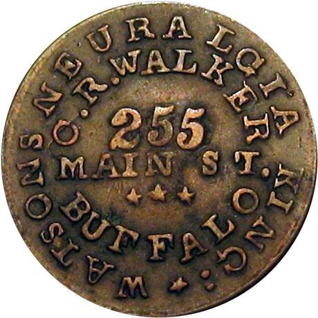 236  -  NY105R-1a R5 Raw FINE+ Buffalo New York Civil War token