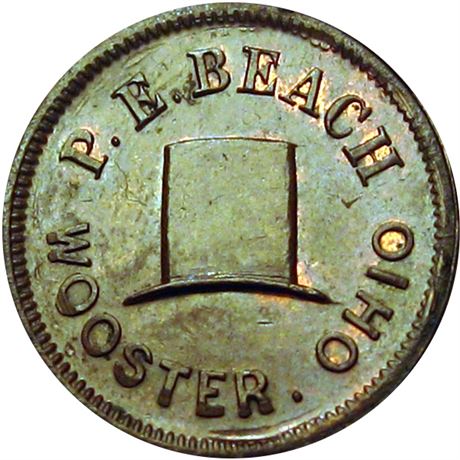 324  -  OH975A-1a R4 Raw MS63 Wooster Ohio Civil War token