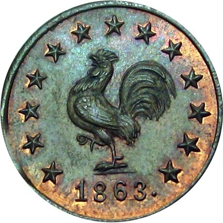 269  -  NY630BH-2a R3 Raw MS63  New York Civil War token