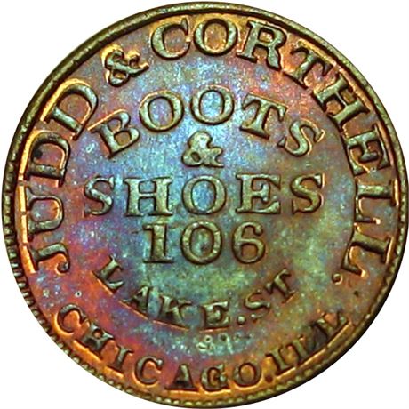152  -  IL150AH-1a R6 Raw MS63 Chicago Illinois Civil War token