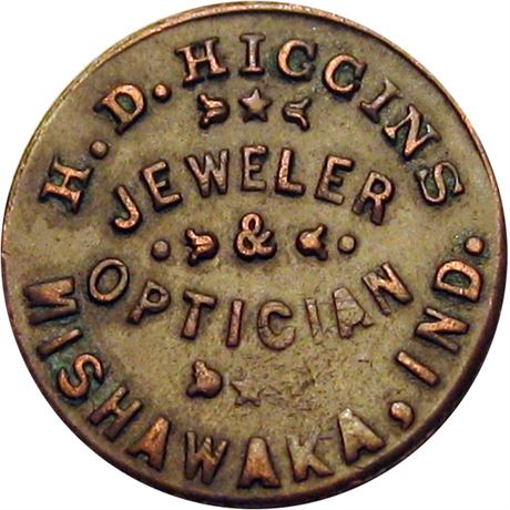 179  -  IN630A- 6a R3 Raw VF+ Mishawaka Indiana Civil War token
