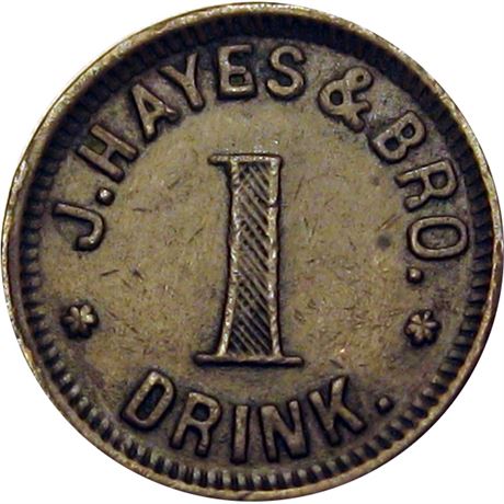 155  -  IL215A-2a R8 Raw VF+ Du Quoin Illinois Civil War token