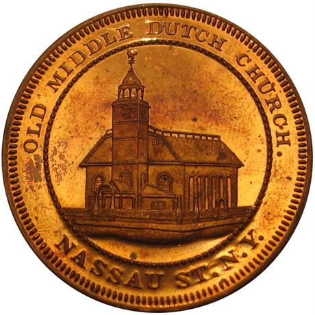 706  -  Lovett's Old Middle Dutch Church Medal  Raw MS63